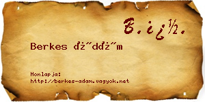 Berkes Ádám névjegykártya